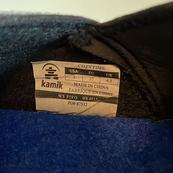 Kamik gray-black Wool Slippers size 5 - Picture 6 of 6